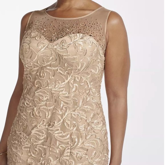 Sleeveless all-over Soutache Dress with Beads - Picture 10 of 10